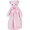 Bearington Baby Huggie Bear Snuggler, 15 Inch Pink Teddy Plush Stuffed Animal Security Blanket Lovey for Babies - Teddy Bear Blanket